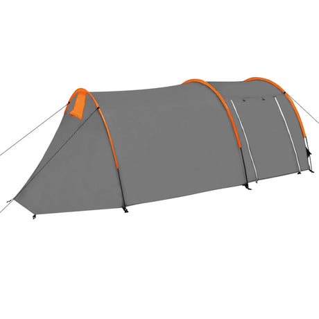 Waterproof 4 Person Camping Tent Gray And Orange
