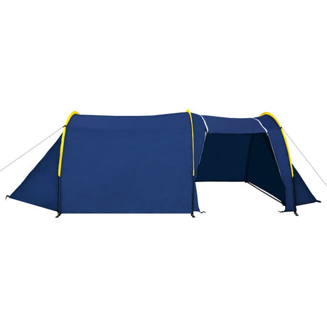 Waterproof 4 Person Camping Tent Navy Blue And Yellow