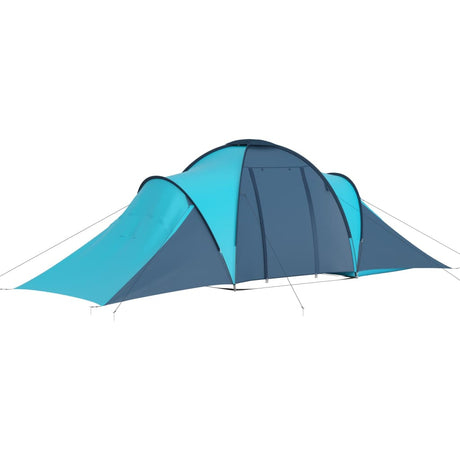 Waterproof 6 Person Camping Tent Blue And Light Blue