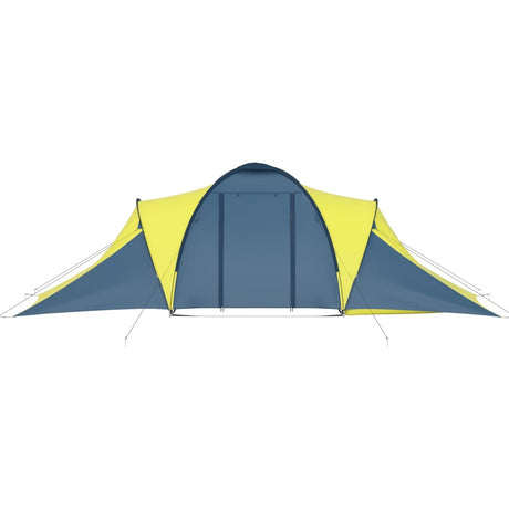Waterproof 6 Person Camping Tent Blue And Yellow